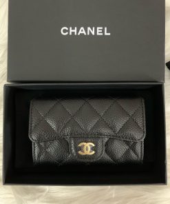 Chanel Classic Card Holder (Black Caviar GHW)