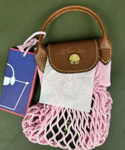 Longchamp Le Pliage Filet XS Mesh Bag (Pink)