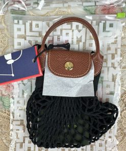 Longchamp Le Pliage Filet XS Mesh Bag (Black)